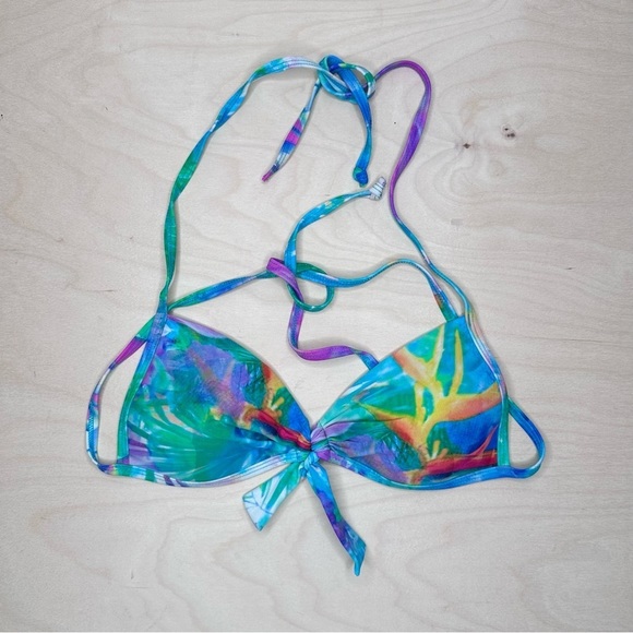 2Chillies Women’s Bird of Paradise Bikini Swimsuit Top Size 4 - Picture 1 of 5
